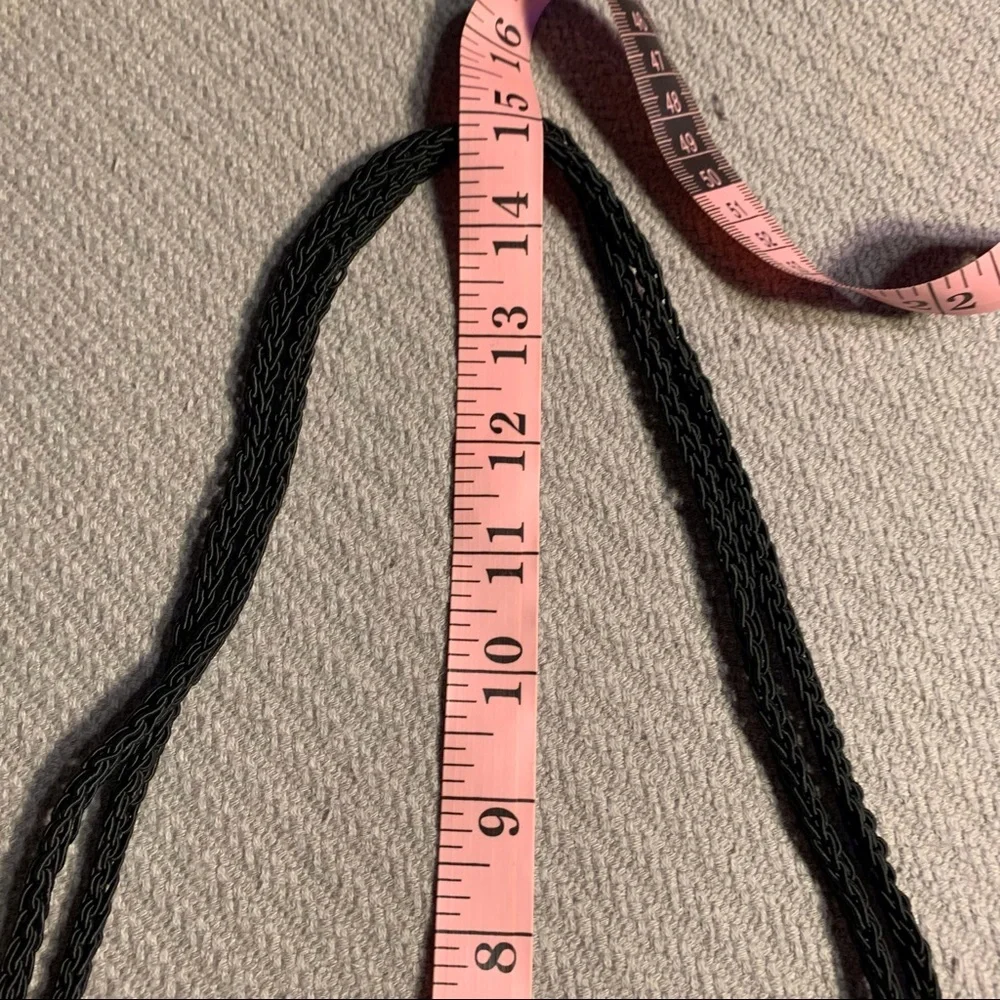NWOT: Purse - Black, Crocheted, Crossbody, Attached Change Purse, Weatherproofed